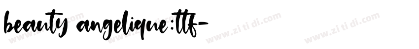 beauty angelique:ttf字体转换